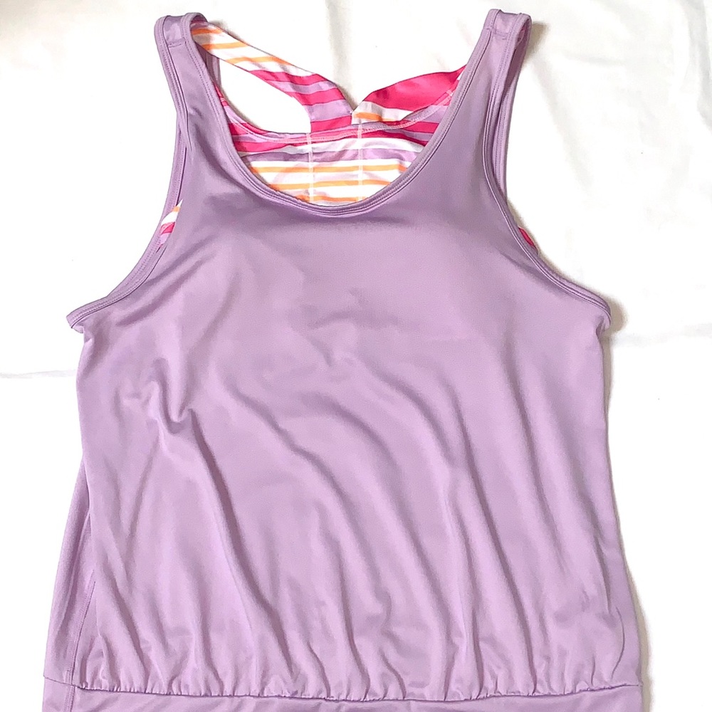 ☀️Gap Layered Workout Top with Sports Bra Size Small